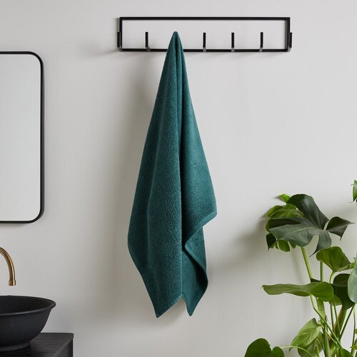 Catherine Lansfield Temno zelena hitro su&amp;scaron;eča frotirna bombažna brisača 50x85 cm Quick Dry &amp;ndash; Slike