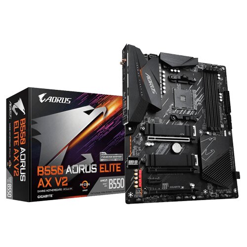 Gigabyte Main Board Desktop AMD B550, AM4, 4 x DDR4, DVI-D/HDMI, 2xPCIE x16 , 3xPCIE x1, ALC887 , 2x M.2 , 4 x SATA, ATX Cene