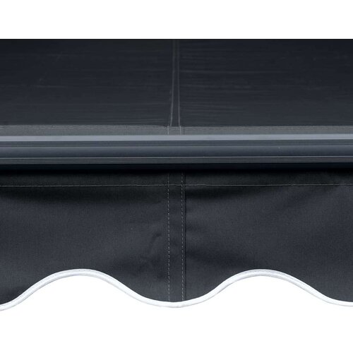  Tenda na ručno uvlačenje s LED svjetlima 450 x 300 cm antracit Slike