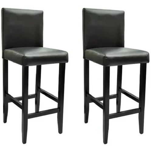  Barski stolčki 2 kosa črno umetno usnje