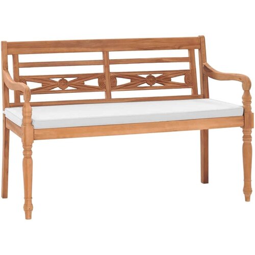 BATAVIA klupa s jastucima 120 cm tikovina Cijene
