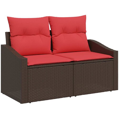  Set sofe 7 kom. Smeđa i crvena 123 x 62 x 69 cm Slike