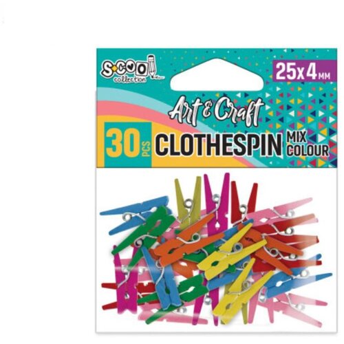 Scool Ukrasne &amp;scaron;tipaljke Art&amp;amp;Craft, 30 komada, &amp;Scaron;arene Slike
