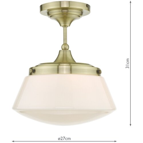  D&amp;auml;r Lighting CAD0175 -Kupatilski prislonjen luster CADEN 1xE27/60W/230V IP44 mesing Slike