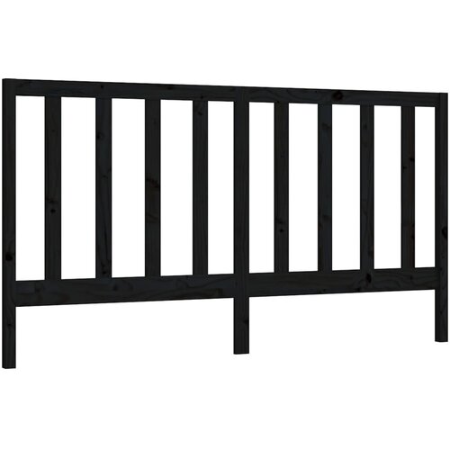 Maison Chic posteljno vzglavje - vzglavna omarica - nočna omarica črno 206x4x100 cm trdna borovina, (21705808) Slike
