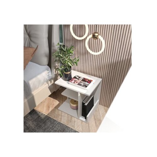 Hanah home Noćni stočić Karamira, 45x45x35 cm, Bijeli Slike