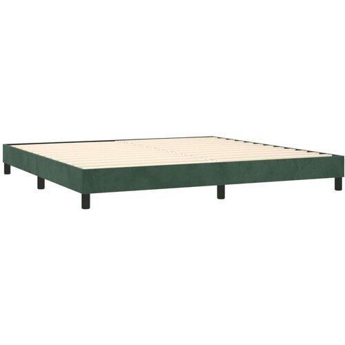  Krevet s oprugama i madracem tamnozeleni 200x200 cm bar&amp;scaron;unasti Slike
