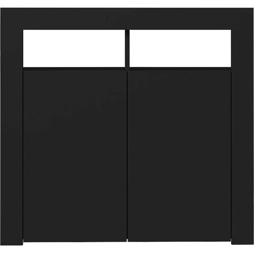 VidaXL komoda z LED lučkami črna 80x35x75 cm Slike
