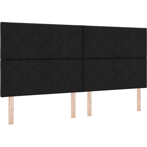 vidaXL LED Box Spring Postelja z vzmetnico Črna 200 x 200 cm blago, (5000127437) Cene