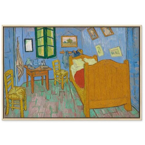  Slika - Vincent van Gogh &amp;ndash; Bedroom in Arles 120x80 U prirodnom drvenom okviru Slike