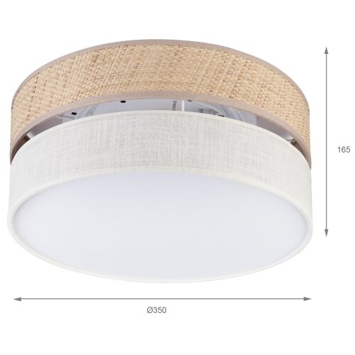  plafonsko svetlo sirja double boho 2xE14/15W/230V prečnik 35 cm bež/krem Slike