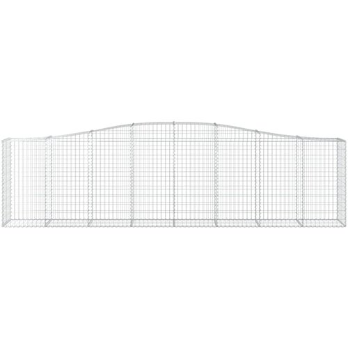  Lučne gabionske ko&amp;scaron;are 2 kom 400x50x100/120cm pocinčano željezo Slike