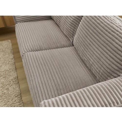 Bobochic Paris Smeđe-siva sofa za spavanje/sklopiva od samta 220 cm Hugo &amp;ndash; Slike