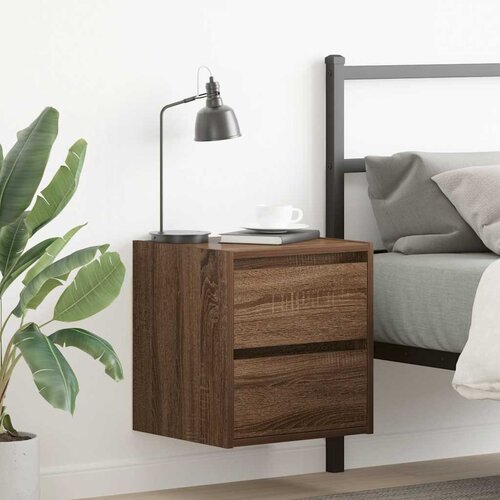vidaXL Zidni noćni ormarići 2 kom smeđa boja hrasta 38x34x40 cm Cijene