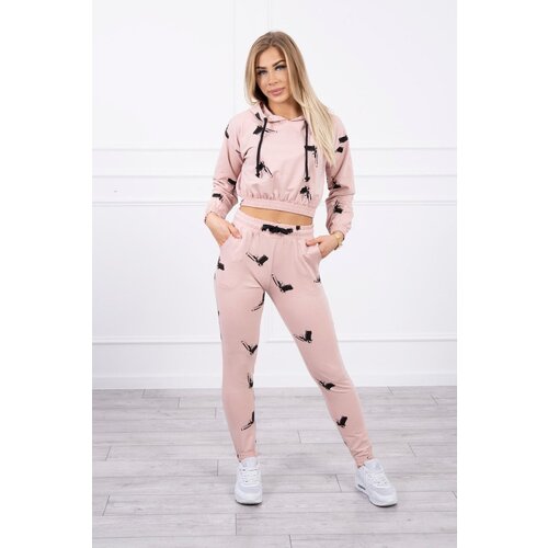 Kesi Set with printed guns dark powder pink Cene