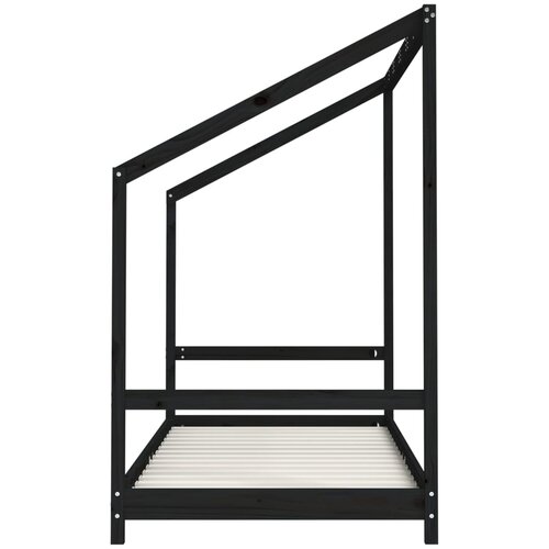 Okvir za dječji krevet crni 90 x 200 cm od masivne borovine Slike