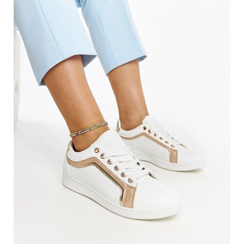 Gemre White and gold platform sneakers Amala Cene