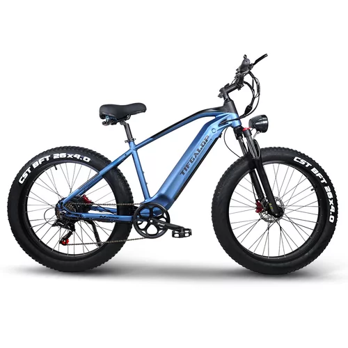 Tifgalop ES28 električno kolo za odrasle 26" električno gorsko kolo z 48V 18Ah odstranljivo baterijo 1000W Fat Bike - Modra, (21215152)