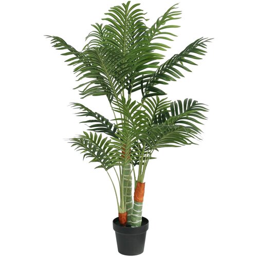 vidaXL Umetna palma s 3 debli zelena 120 cm PP Cene