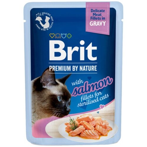 Brit Premium Cat Delicate Fileji v omaki z lososom,sterilised 85 g vrečka Cene