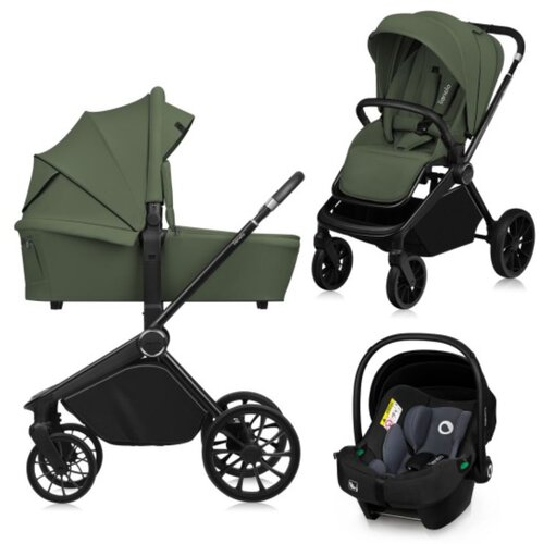 Lionelo dječja kolica Mika Plus 3u1, Green Olive Cijene