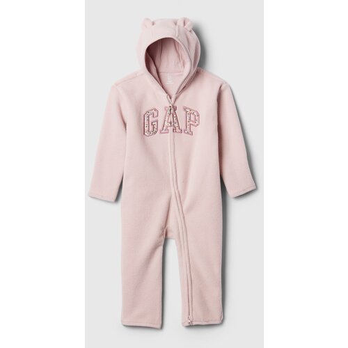 GAP Baby fleece jumpsuit with logo - Girls Cene