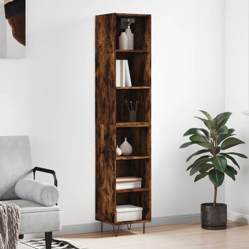  The Living Store Visoka omara dimljeni hrast 34,5x32,5x180 cm inženirski les - Visoka Omara, (21431067) Cene