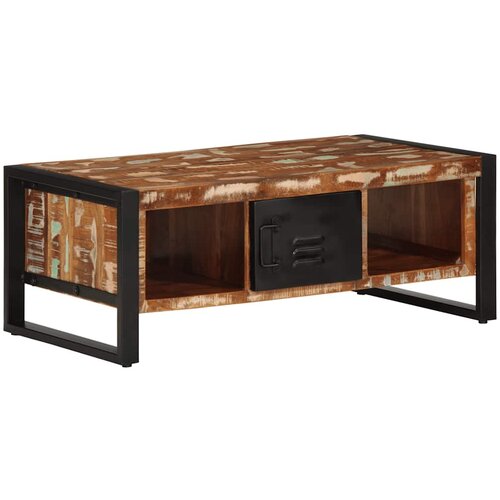 vidaXL Klubska mizica večbarvna 90x50x36 cm trden predelan les Cene