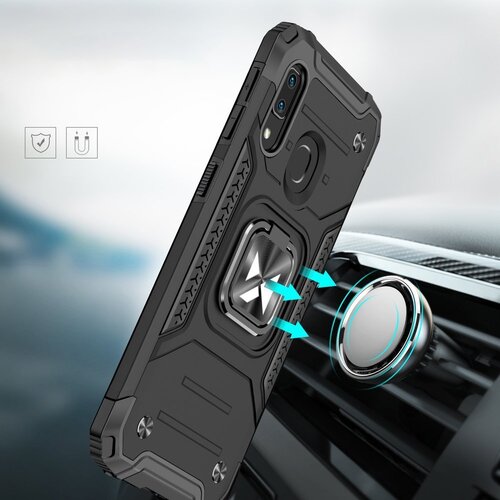 Wozinsky Ring Armor ovitek s funkcijo stojala in držala za Samsung Galaxy A20 E Slike
