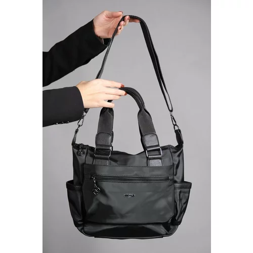LuviShoes Loony Black Satin Women's Handbag