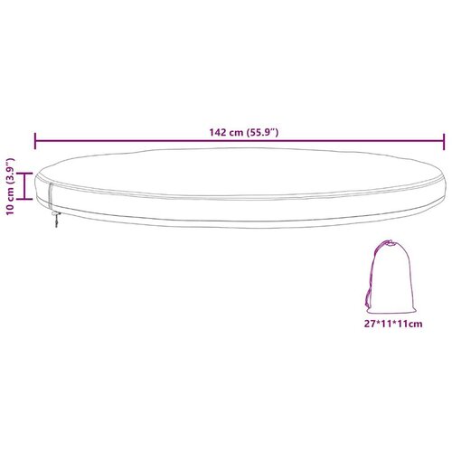 vidaXL Pokrov za vanjski namještaj 142 x 142 x 10 cm Cijene
