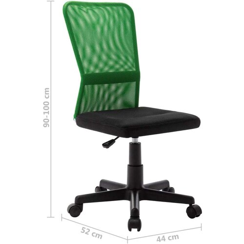 vidaXL Pisarniški stol črn in zelen 44x52x100 cm mrežasto blago Cene
