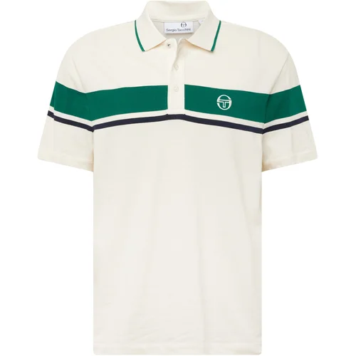 Sergio Tacchini Majica 'DAMARINDO' mornarsko plava / smaragdno zelena / bijela