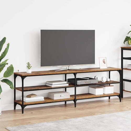 vidaXL TV ormar Staro drvo 160 x 30 x 50 cm Obrađeno drvo i čelik Cijene