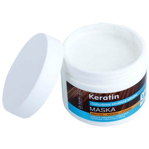 Dr. Sant&amp;eacute; Keratin globinsko regeneracijska in hranilna maska za krhke lase brez sijaja 300 ml Slike
