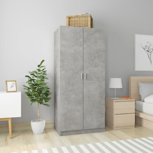  Garderobna omara betonsko siva 80x52x180 cm iverna plošča Cene