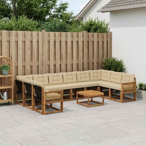  Set vanjskih sofa 11 kom. Prirodna i bež Cijene