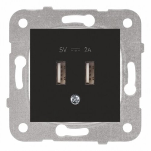 Panasonic KPC USB 2x1A punjač WKTT0231-2BL EU4 5V-2A, crni, Karre Plus Cene