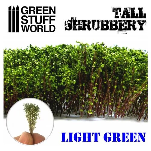 Green Stuff World tall shrubbery - light green Cene
