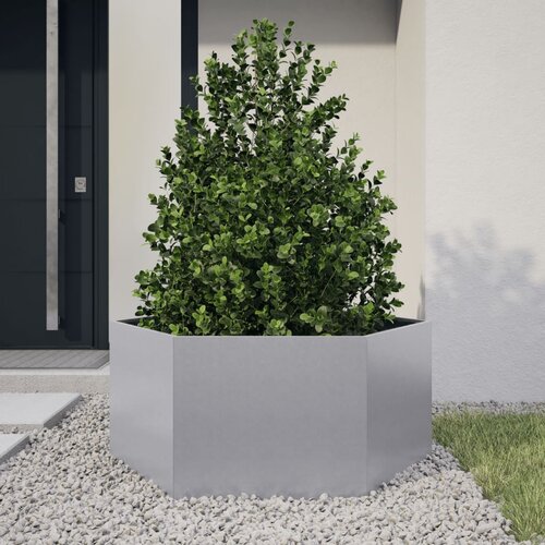 Maison Chic Vrtno korito - Greda - Cvetlični Lonec &amp;scaron;estkotnik 104x90x45 cm pocinkano jeklo, (21788582) Slike