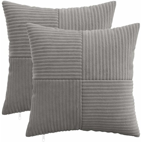  Presvlaka za jastuk 2 pcs ALMELO Svjetlosiva 50 x 50 cm Kord Cene