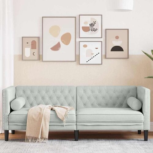 vidaXL Dijamantni Svjetlosiva 194 x 74.5 x 70.5 cm Baršun Cijene