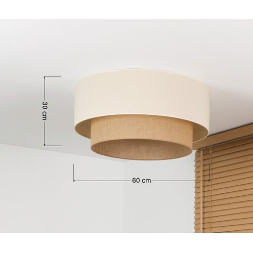  duolla - plafonsko svetlo boho 3xE27/15W/230V, prečnik 60 cm, krem/bež Slike