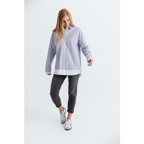 Legendww zenska oversized kosulja sa prugama Cene