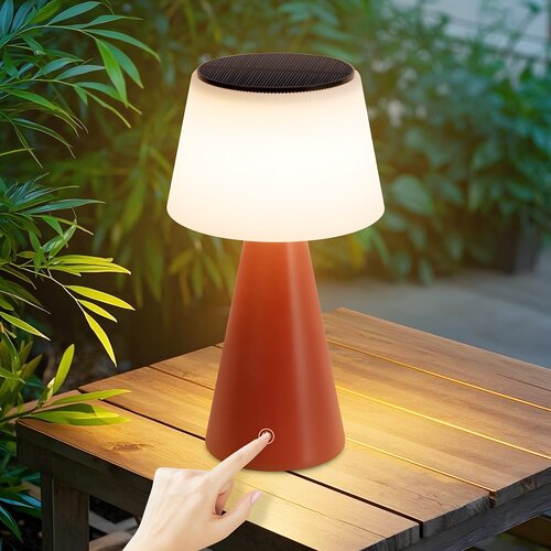 Nettlife Lampe de table à batterie solaire lampe de chevet LED sans fil 3600mhA rechargeable tactile dimmable lampe rouge avec batterie USB, (22141578) Cene