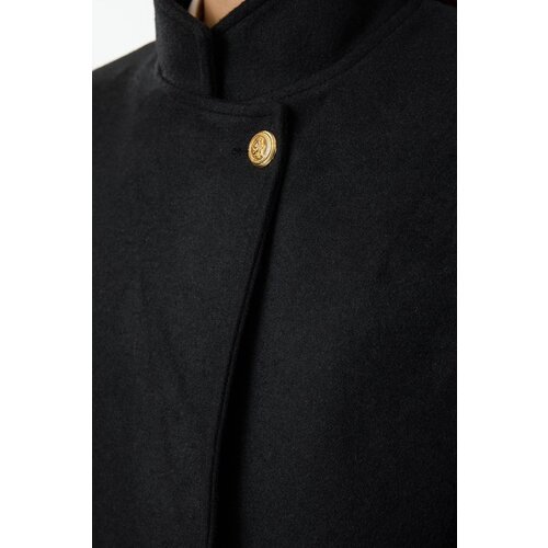 Trendyol Black Regular Elastic Waist Woolen Midi Coat Cijene