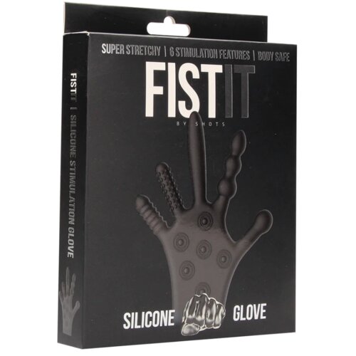 Fist It Rukavica za stimulaciju Silicone, Crna Slike
