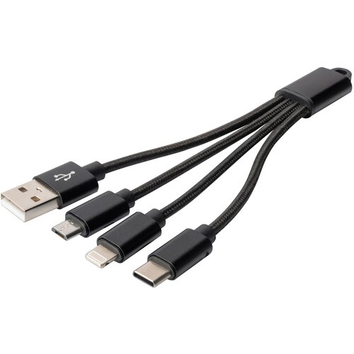 Digitus mobilni telefon\, Apple iPad/iPhone/iPod\, prenosnik polnilni kabel [1x USB-A - 3x ] 0.15 m, (20421378) Cene