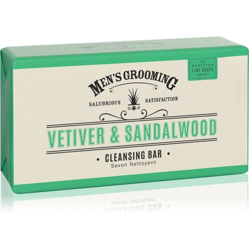 Scottish Fine Soaps Men&amp;rsquo;s Grooming Vetiver &amp;amp; Sandalwood čistilno trdo milo za mo&amp;scaron;ke 220 g Slike