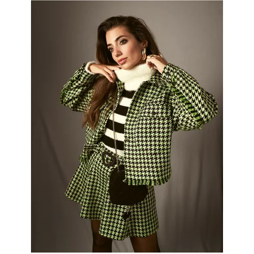 Koton Rachel Araz X - Pocket Tweed Jacket with Tassel Detail